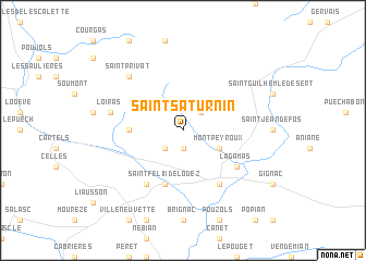 map of Saint-Saturnin