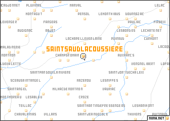 map of Saint-Saud-Lacoussière
