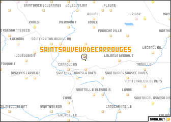 map of Saint-Sauveur-de-Carrouges