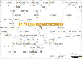 map of Saint-Sauveur-de-Cruzières