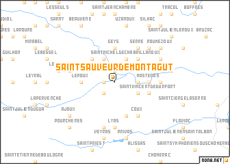 map of Saint-Sauveur-de-Montagut