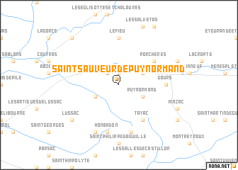 map of Saint-Sauveur-de-Puynormand