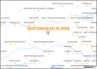 map of Saint-Sauveur-Lalande