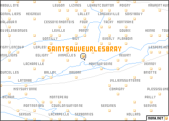 map of Saint-Sauveur-lès-Bray