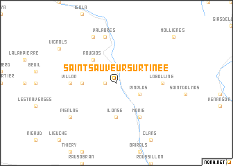 map of Saint-Sauveur-sur-Tinée