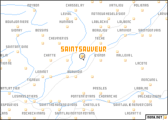 map of Saint-Sauveur