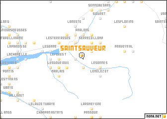 map of Saint-Sauveur