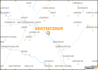map of Saint-Sécondin
