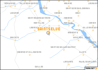 map of Saint-Selve