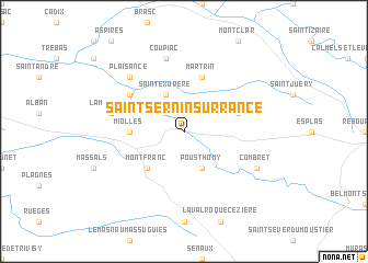 map of Saint-Sernin-sur-Rance