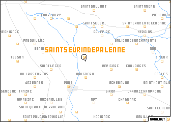 map of Saint-Seurin-de-Palenne