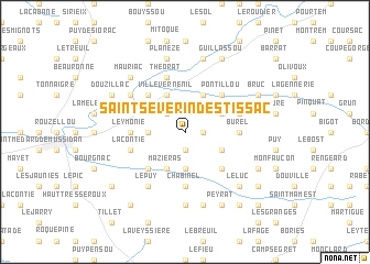 map of Saint-Séverin-dʼEstissac