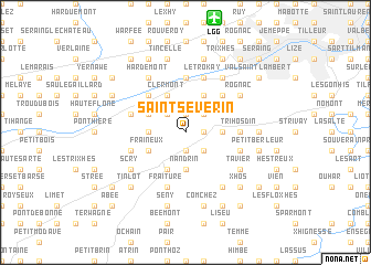 map of Saint-Séverin