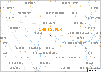 map of Saint-Sever