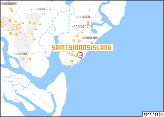 map of Saint Simons Island