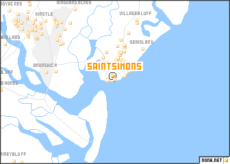 map of Saint Simons