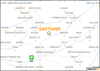 map of Saint-Simon