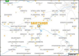 map of Saint-Simon