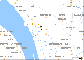 map of Saint-Sorlin-de-Cônac