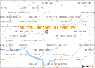 map of Saint-Sulpice-de-Guilleragues