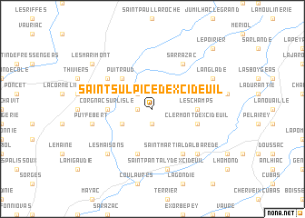 map of Saint-Sulpice-dʼExcideuil