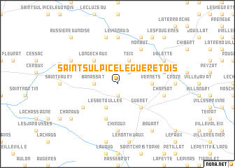map of Saint-Sulpice-le-Guérétois