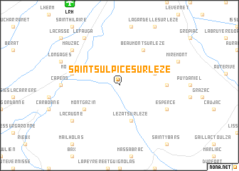 map of Saint-Sulpice-sur-Lèze