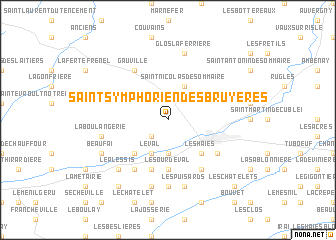 map of Saint-Symphorien-des-Bruyères