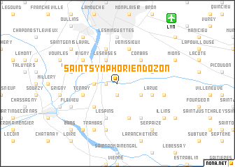 map of Saint-Symphorien-dʼOzon