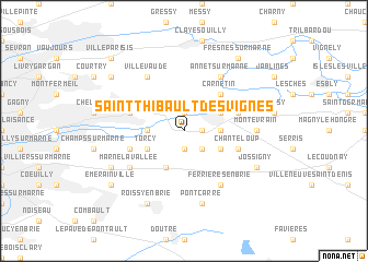 map of Saint-Thibault-des-Vignes