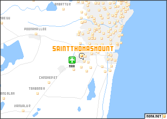 map of Saint Thomas Mount