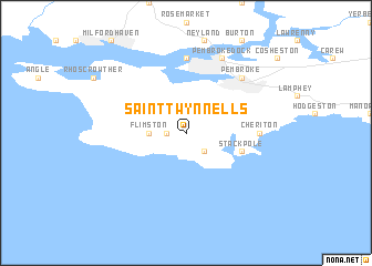 map of Saint Twynnells