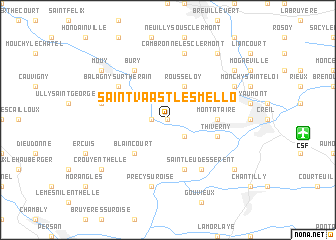 map of Saint-Vaast-lès-Mello