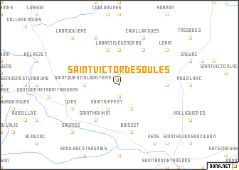 map of Saint-Victor-des-Oules