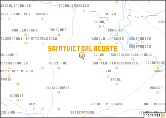 map of Saint-Victor-la-Coste