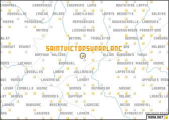 map of Saint-Victor-sur-Arlanc