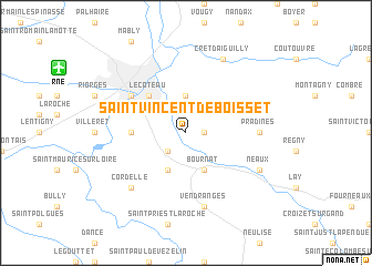 map of Saint-Vincent-de-Boisset