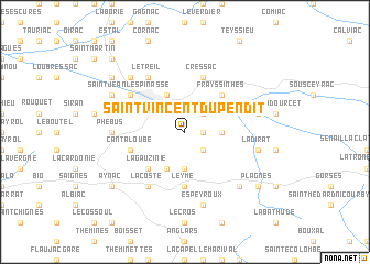 map of Saint-Vincent-du-Pendit