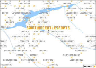 map of Saint-Vincent-les-Forts