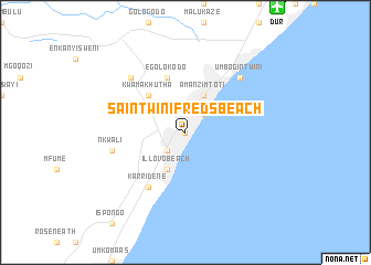 map of Saint Winifredʼs Beach