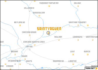 map of Saint-Yaguen