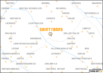 map of Saint-Ybars