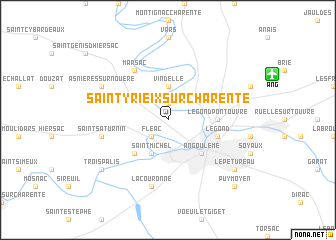 map of Saint-Yrieix-sur-Charente