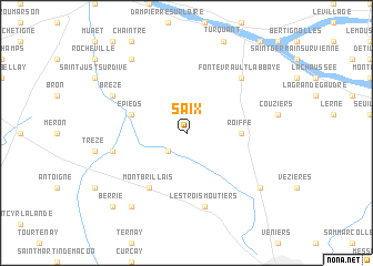 map of Saix