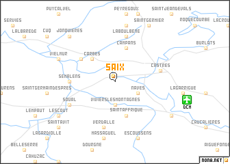 map of Saix