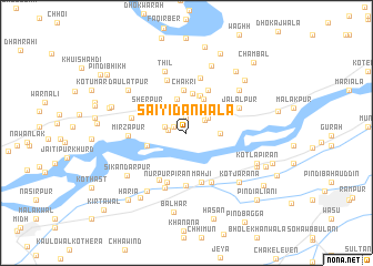 map of Saiyidānwāla