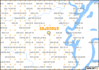 map of Sājanpur