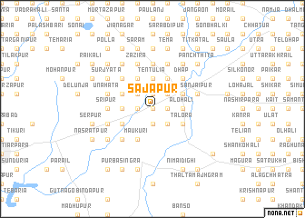 map of Sājāpur