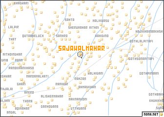 map of Sajāwal Mahar