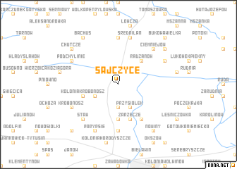 map of Sajczyce